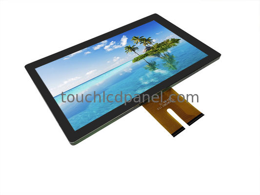 15.6-inch 10mm explosieve glas touch overlay met geprojecteerde capacitieve touch technologie gebonden op LCD-paneel