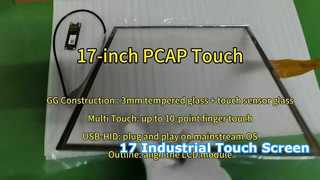 17 inch touchscreenglas voor industriële monitor